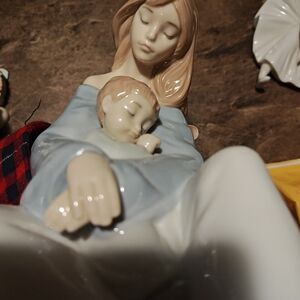 Mother and Child Ceramic Figurine Vintage